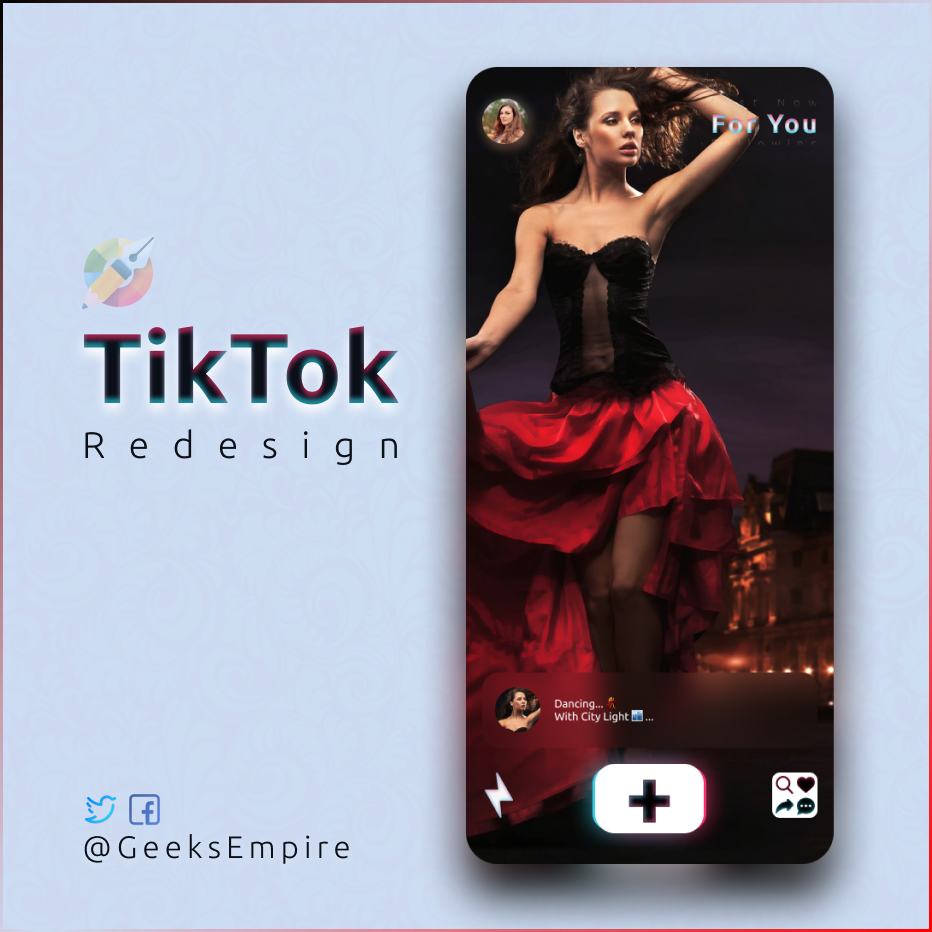 TikTok Redesign - Clean & Clear & Colorful Redesign Of TikTok.