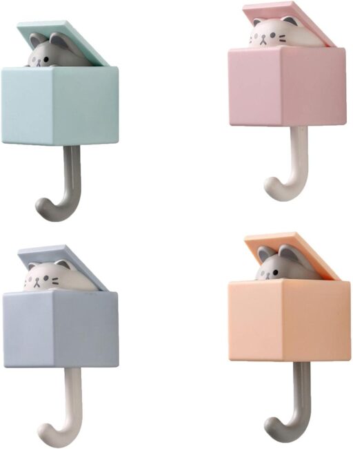 RELABTABY Cat Hook for Wall Hanging - Kitty Holder with Automatic Open and Close