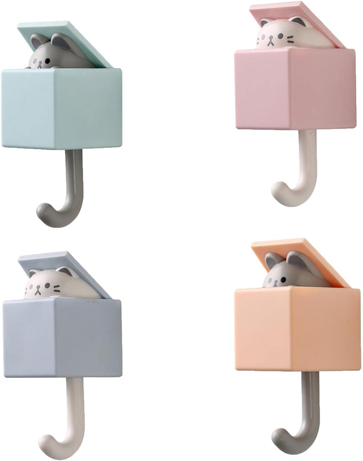 Cat Hook for Wall Hanging - Kitty Holder with Automatic Open and Close