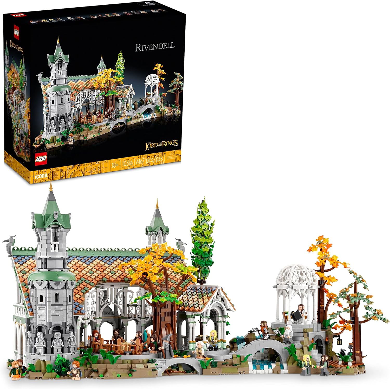 Middle Earth Rivendell LEGO - 15 Minifigures - LOTR - Detailed 6167 Pieces