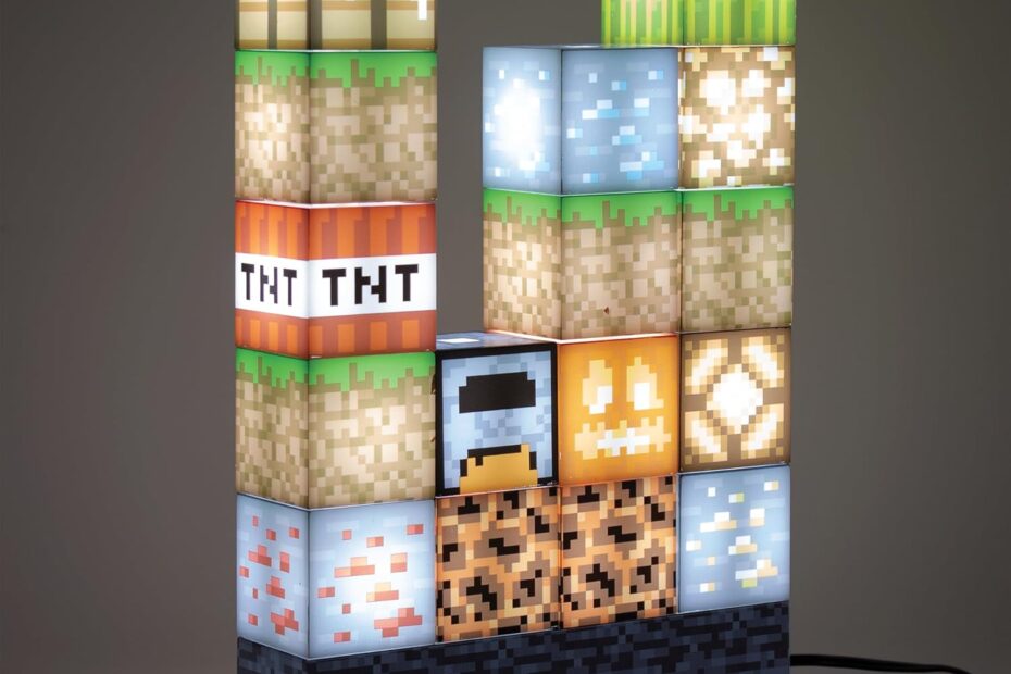 PALADONE Minecraft Block Customizable Light - Interactive - Collectible