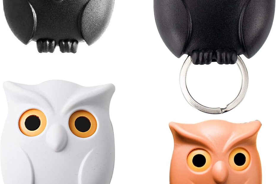HALLOCOOL Owl Automatic Key Holder - Cool and Cute Key Holder - Magnetic Key Holder - Owl with Open and Close Eyes