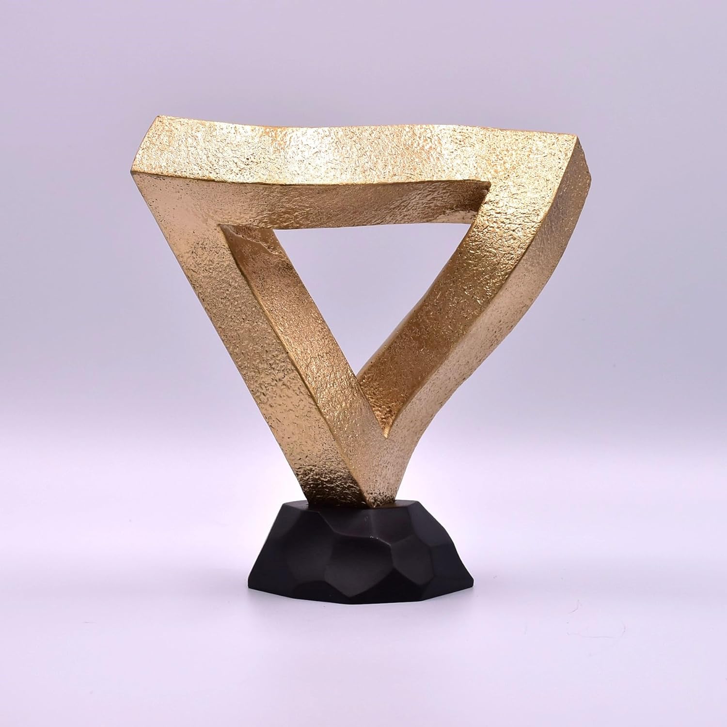 LARETROTIENDA Penrose Triangle Sculpture - Optical Illusion - Impossible Triangle Art