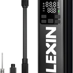 LEXIN Powerful Portable Electric Air Pump - Digital Pressure Gauge - Smart Electric Air Pump