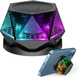 RGB Magnetic Diamond Wireless Speaker - LED Light - Magnetic Phone Stand Base
