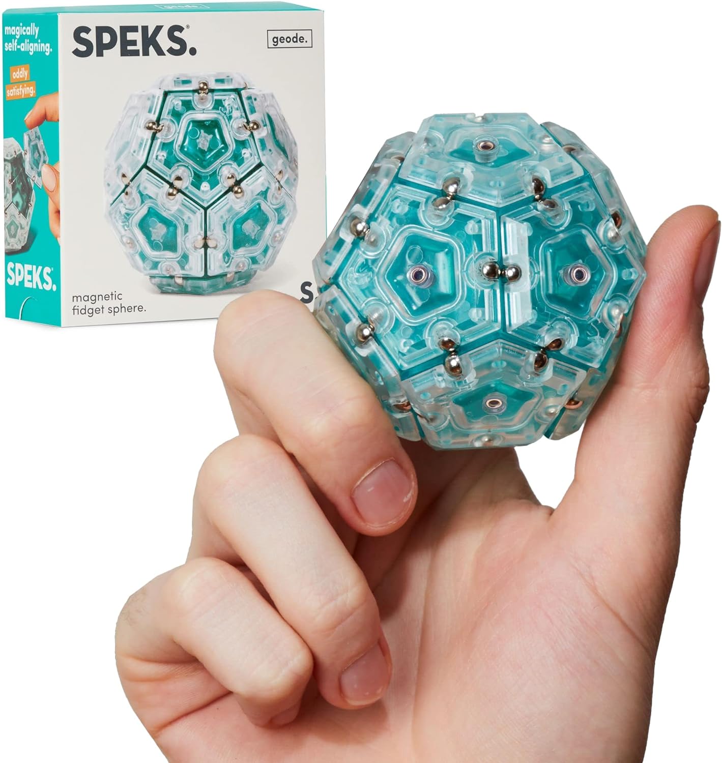 Sphere Magnetic Geode Toy - Quiet Sensory Toy for Stress Relief and Anxiety -