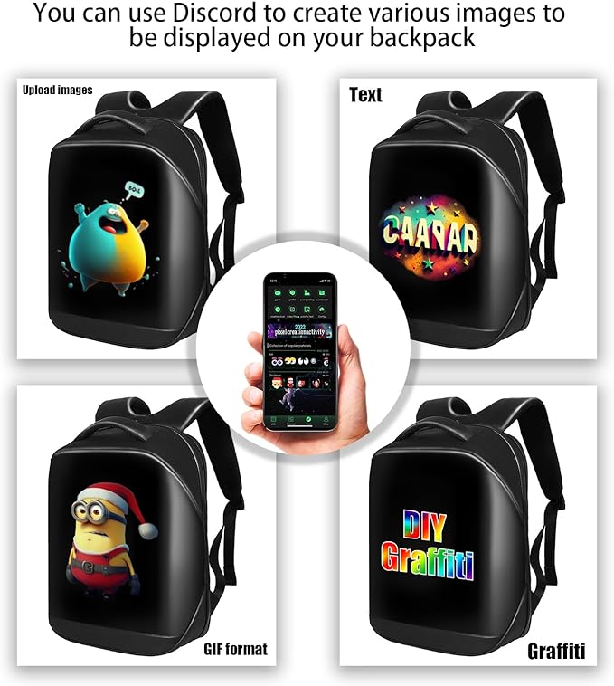 Backpack With Programmable Screen - Waterproof - Full Color LED