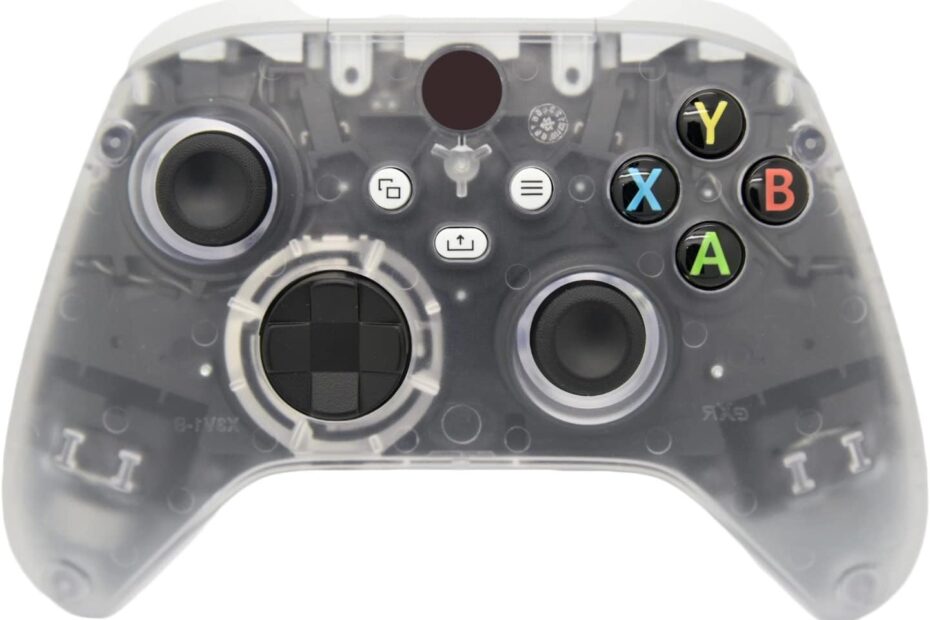 PROCONTROLLERS Clear Transparent Xbox Controller - Compatible With PC and All Xbox