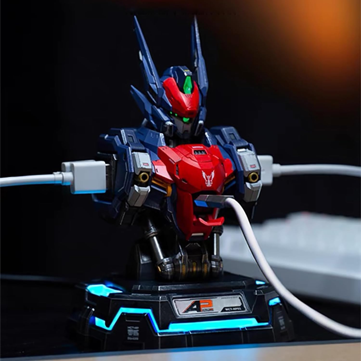 High Tech Charging Station - GaN Fast Charger - Highly Detailed Robotic Design With LED