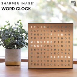 Modern Beautiful Word Clock - Unique Contemporary Home and Office Decor - Cool Gadget For Desk and Wall