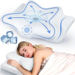 EMIRCEY Smart Cooling Pillow - Breathable, Odorless - Adjustable Memory Foam Pillow