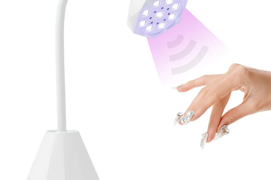 GEMSWILL Smart UV LED Nail Dryer - Diamond Shaped - UV Nail Art - Portable, Rechargeable, Rotatable