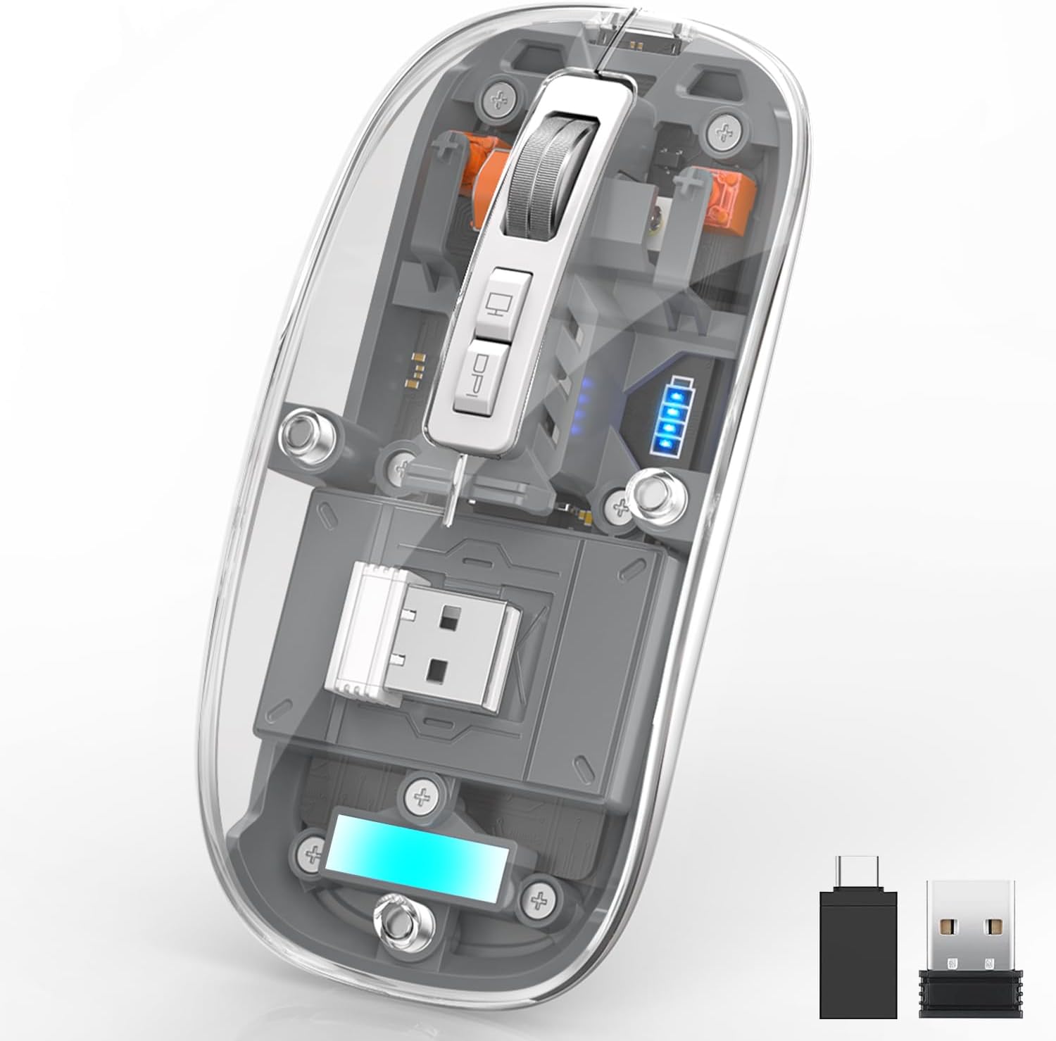 Transparent Mouse - For Windows, Macbook, Chromebook, iPad - Cool Gadgets