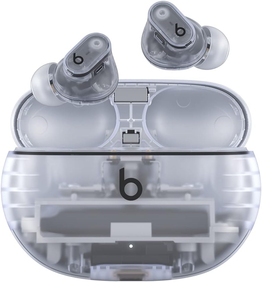 Transparent Noise Cancelling Earbuds - Beats Studio Buds+ - Built-in Microphone, Sweat Resistant Bluetooth Headphones, Spatial Audio