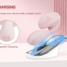 LYKTRIX Waterproof Automatic Face Brush - With Wireless Charger - Suitable for Deep Cleansing, Gentle Exfoliation, Electric Facial Scrubber