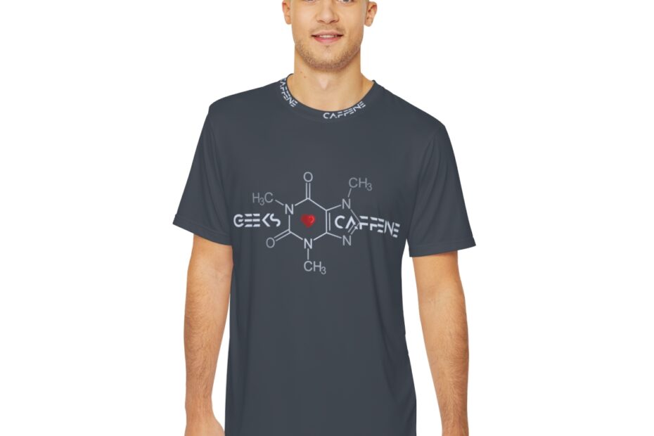 Geeks Love Caffeine T-Shirt – Best Gift for Programmers, Gamers, Chemists, Physicists, Engineers – Geeks Empire