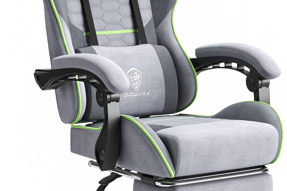 Gaming Chair With Footrest - Ergonomic Computer Chair - Massage Game Chair Cloth With Headrest