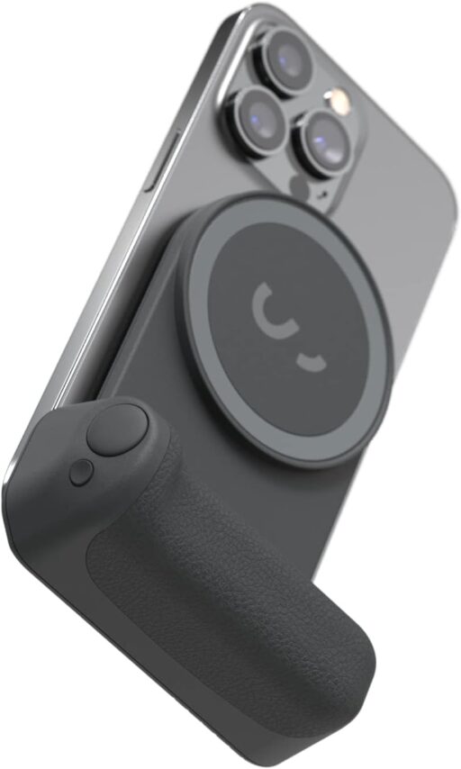 SHIFTSCAM Professional Camera Shutter Button For Smartphone - Built in Powerbank with Qi Wireless Charging - Magnetic Mount Snaps on to Any Phone