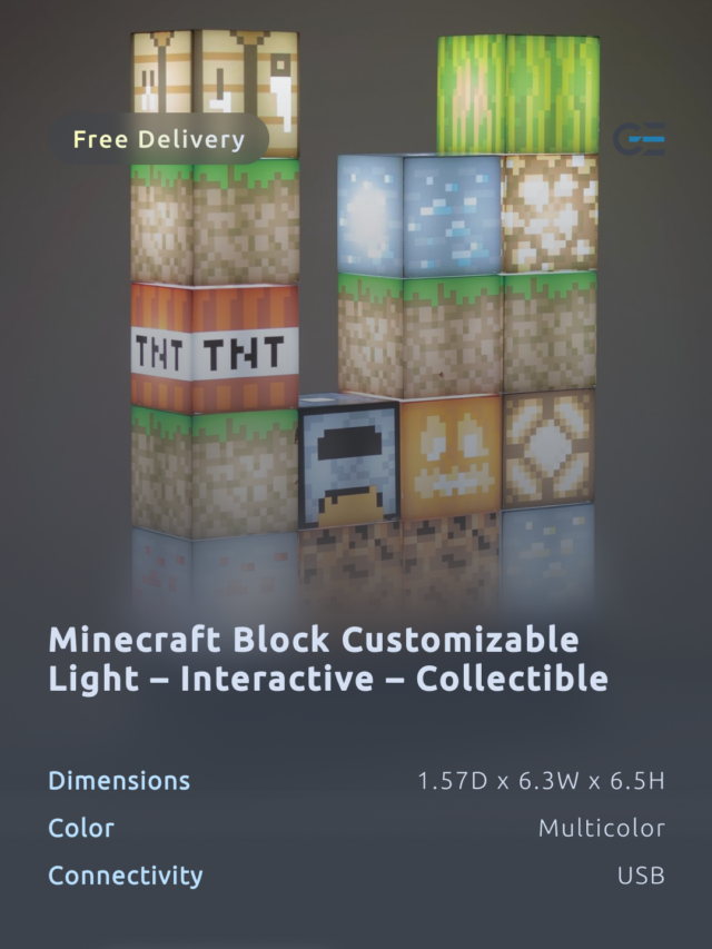 Minecraft Block Customizable Light – Interactive – Collectible