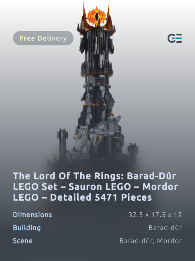 The Lord of the Rings – Barad-dûr LEGO Set – Sauron LEGO – Mordor LEGO – Detailed 5471 Pieces