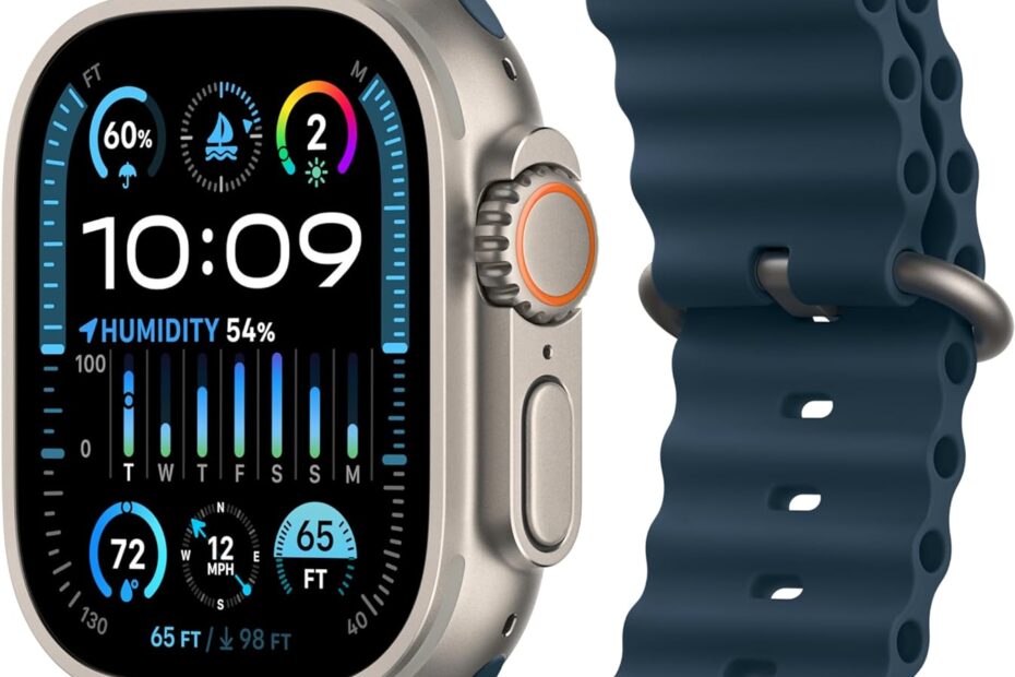 APPLE The Best Smartwatch with Cellular and GPS Connectivity - Rugged Titanium Body - Waterproof Smartwatch - Long Lasting Battery with Bright Display