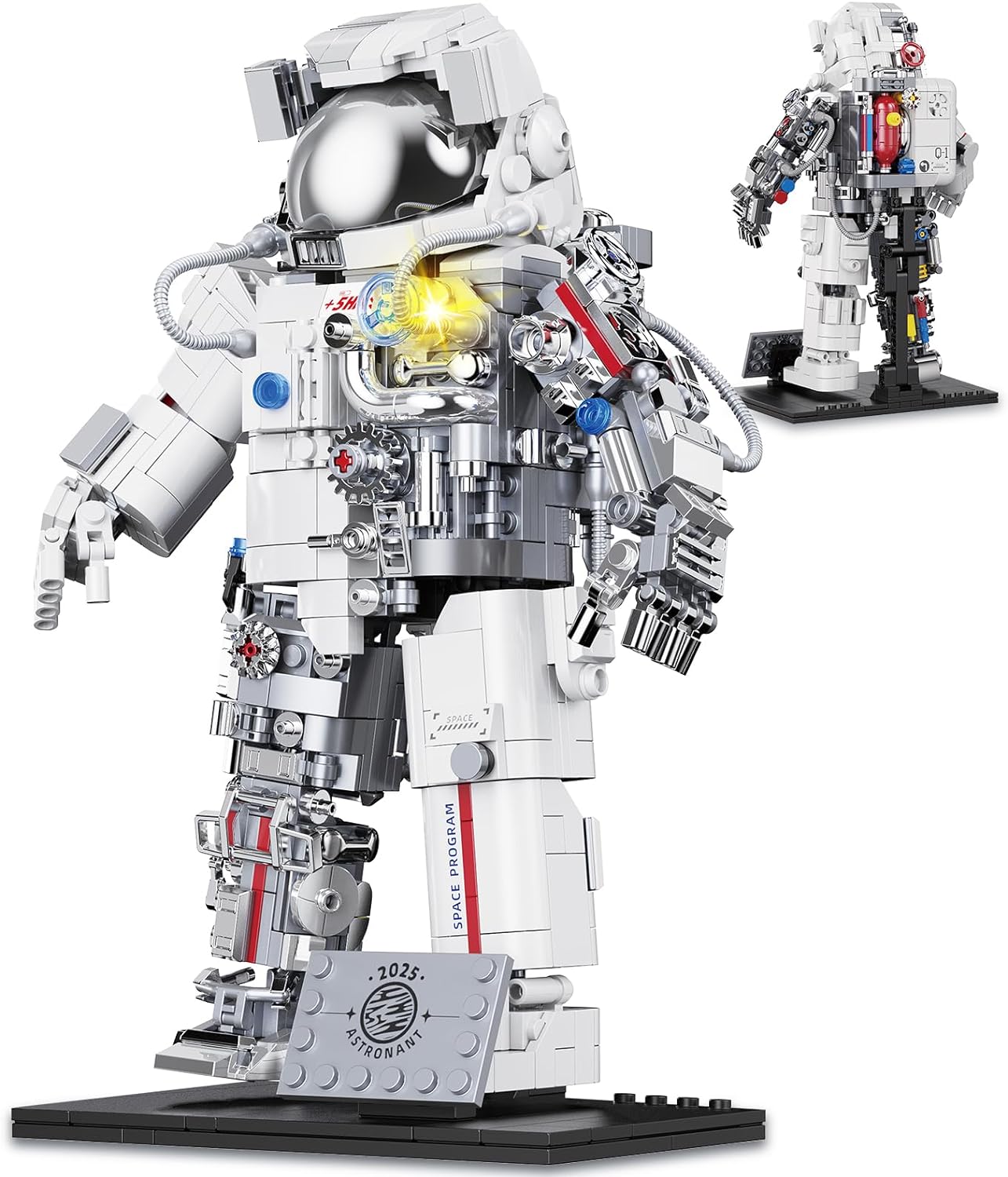 Astronaut Building Block Compatible with Lego Space Model - Spacesuit with LED Light - Cool Collectible