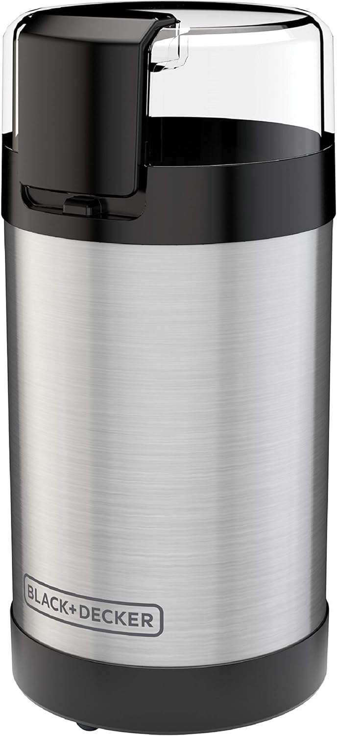 BLACK DECKER One Touch Coffee Grinder - Stainless Steel Blades https://geeksempire.co/products-editors-choice/brands/black-decker/one-touch-coffee-grinder-stainless-steel-blades/