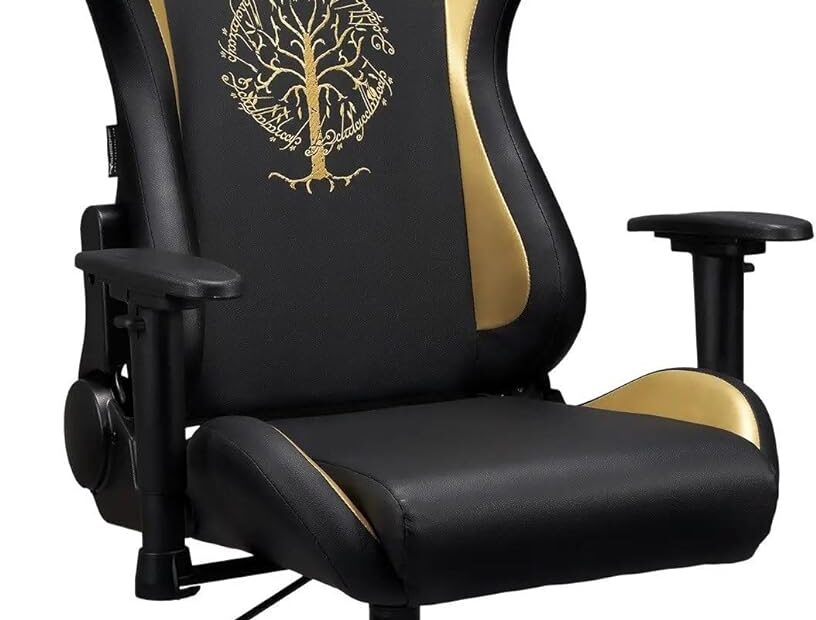 SUBSONIC Lord Of The Ring Gaming Chair - Ergonomic Gaming Chair - Adjustable Back and Armrests - High Density Foam