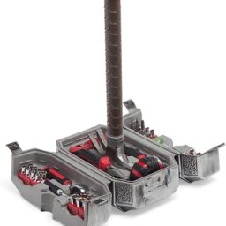 Thor Mjolnir Hammer Tools Set - Official Marvel Collectible Toolbox - Cool Gadgets for Powerful Men
