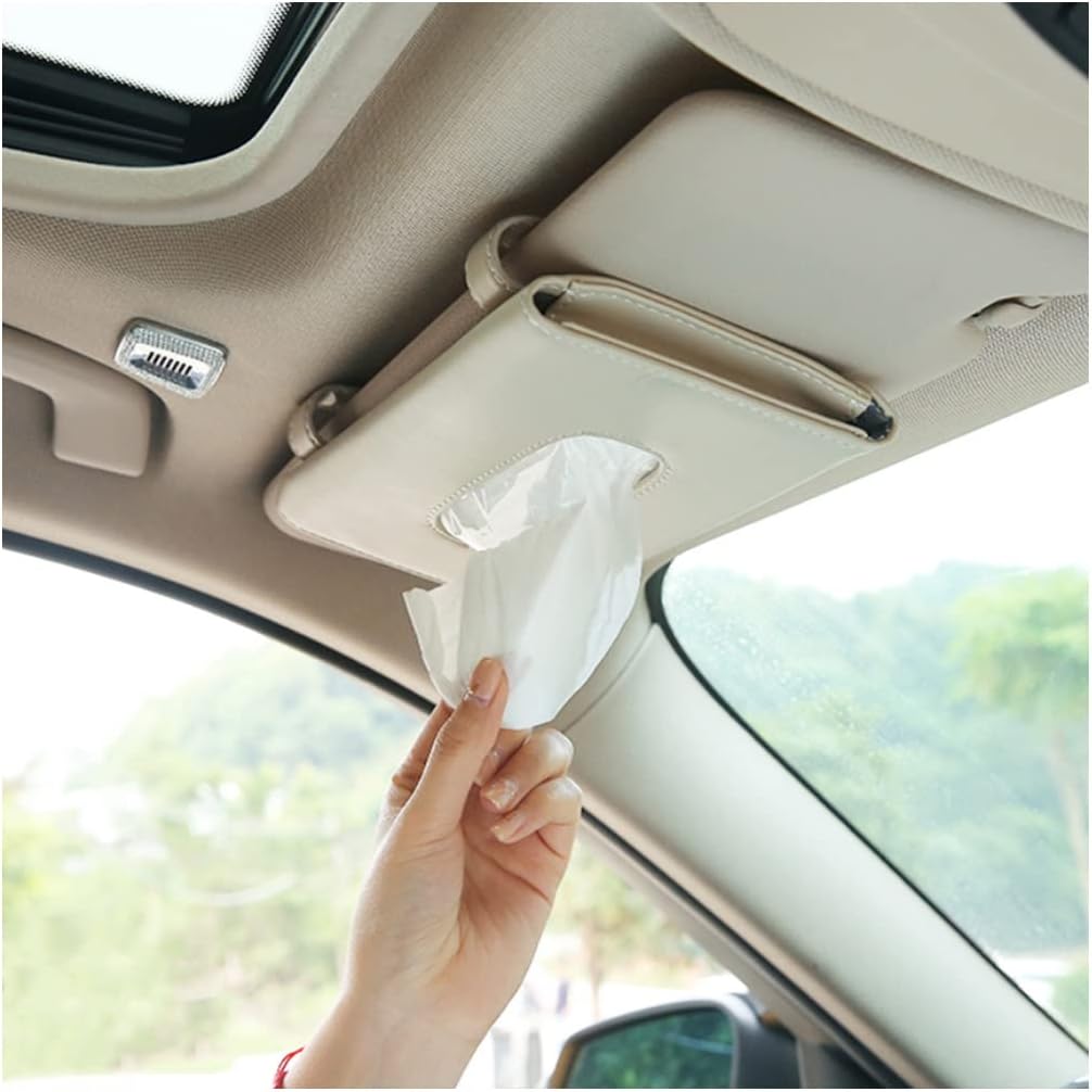 CARSTUUS Tissue Holder for Sun Visor - Car Napkin Holder - Mask Dispenser for Automobile