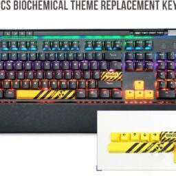 CHIUEAST Biohazard Keycaps for Mechanical Keyboards - Dangerous Hazardous Keycaps - PBT Keycaps 8Pcs