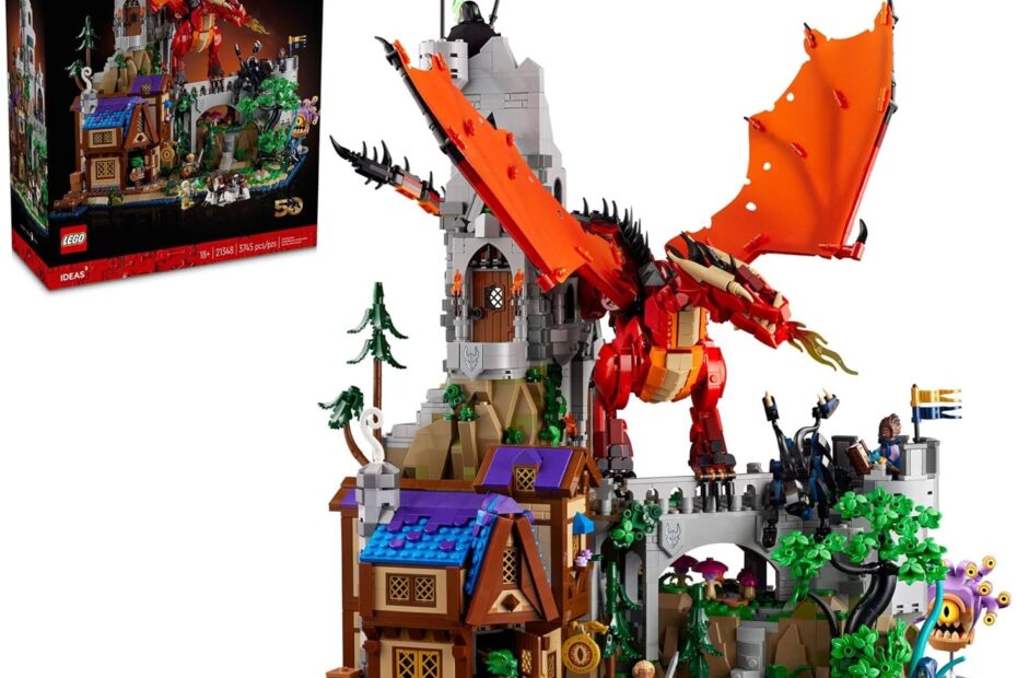 LEGO Dungeons and Dragons - Red Dragons Tale Building Set - Fantasy Model for Build and Display - LEGO Wizards of the Coast