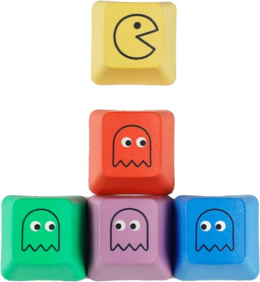 Pac-Man Keycaps for MX Mechanical Gaming Keyboard - Shadow, Speedy, Bashful, Pokey Keycaps