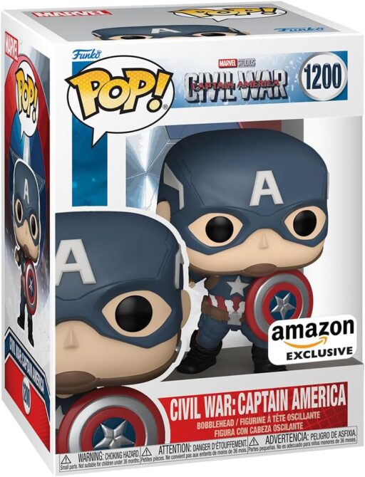 Captain America Funko Pop - Marvel Captain America Civil War Build A Scene - Captain America Action Figure