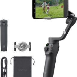 AI Gimbal Stabilizer for Smartphones - 3-Axis Phone Gimbal - Built-In Extension Rod, Object Tracking, Portable and Foldable, Vlogging Stabilizer for YouTube TikTok