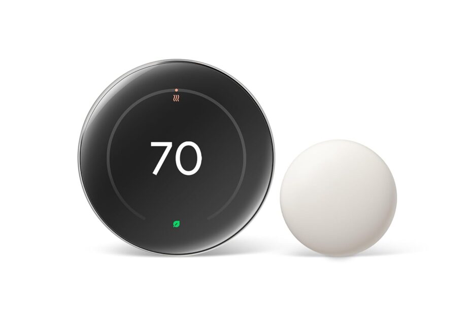 GOOGLE Nest Learning Thermostat with Nest Temperature Sensor - Energy Saving Smart Thermostat with Adaptive Eco