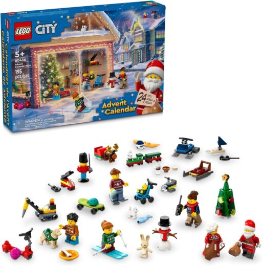 LEGO Christmas Minifigures - LEGO City Advent Calendar - 24 Fun Miniature Christmas Figures with Festive Sweaters, Santa and Mrs. Claus Minifigures