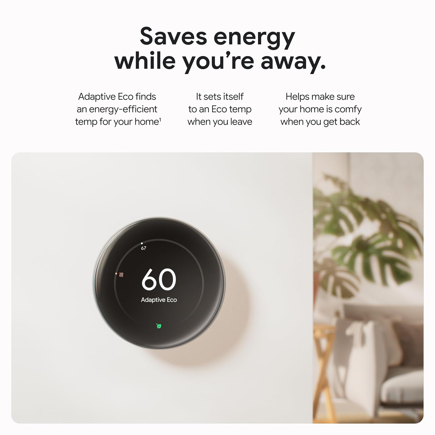 GOOGLE Nest Learning Thermostat with Nest Temperature Sensor - Energy Saving Smart Thermostat with Adaptive Eco