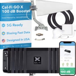 CEL-FI Cell Phone Signal Booster - 4G, 5G, AT&T, Verizon, T-Mobile - Wide Coverage - 100 dB Cell Phone Signal Booster