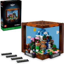 LEGO Minecraft The Crafting Table - Collectible Video Game Building Set with Minecraft Figures, Mobs and Biomes