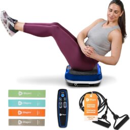 LIFEPRO Vibration Plate Exercise Machine - Workout Vibration Fitness Platform With Loop Bands - Home Training Equipment