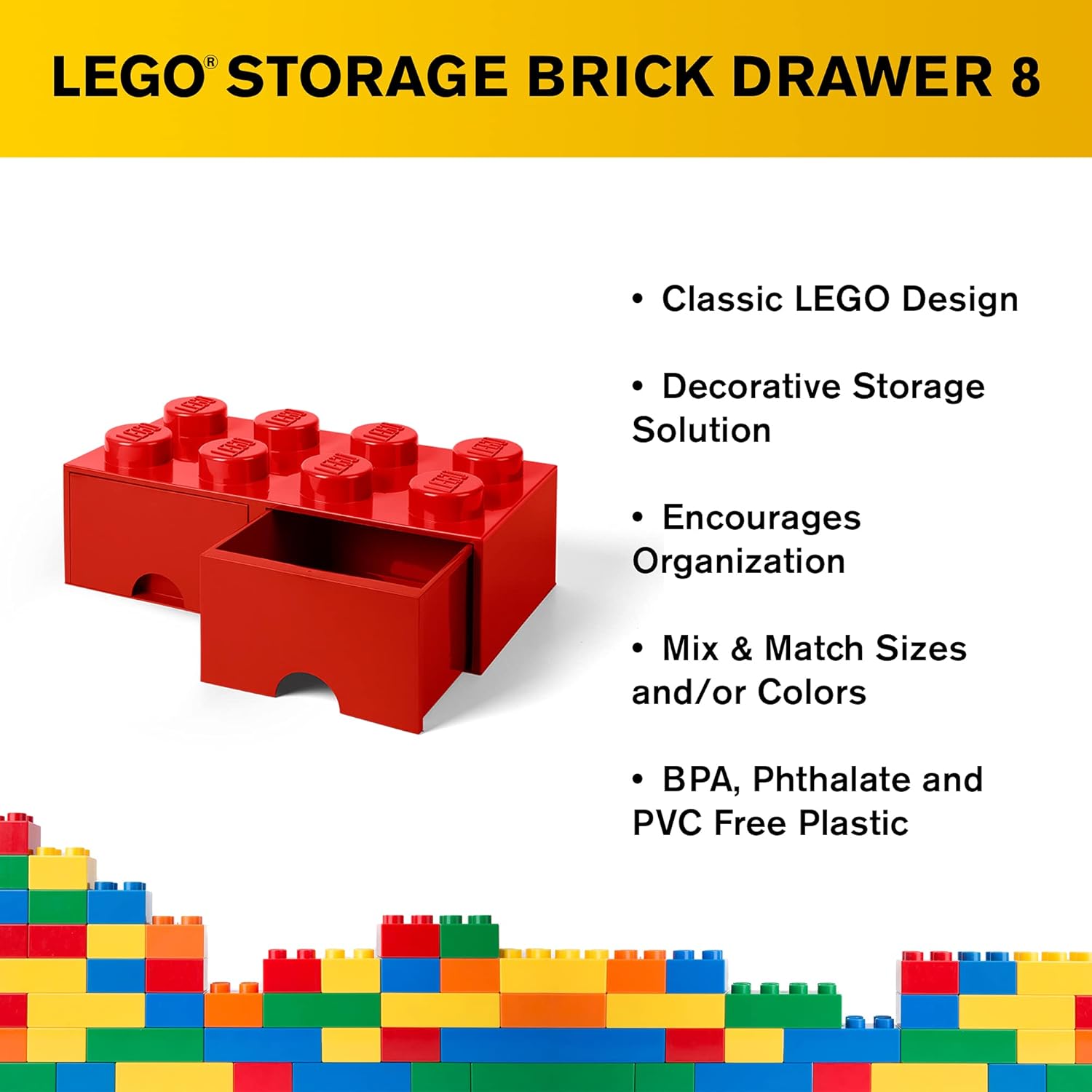 Room Copenhagen LEGO Brick Drawer - Stackable Storage Box