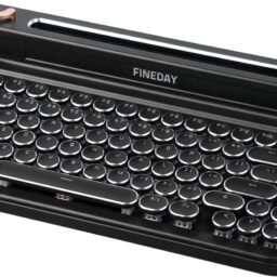 FINEDAY Typewriter Mechanical Keyboard - Wireless Retro Keyboard for Windows, MacBook, Android, iPad