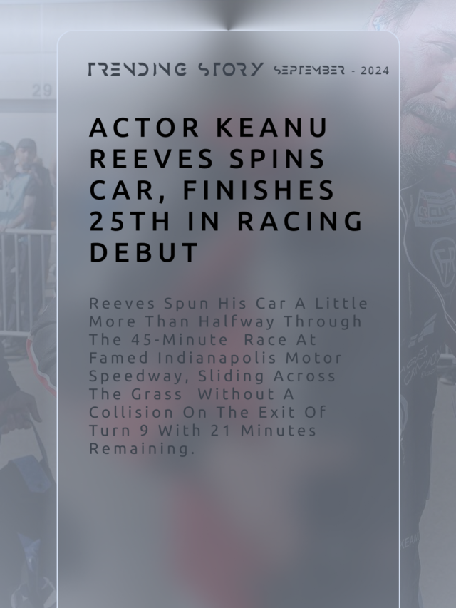 Actor Keanu Reeves Spins Car – Finishes 25th in Racing Debut