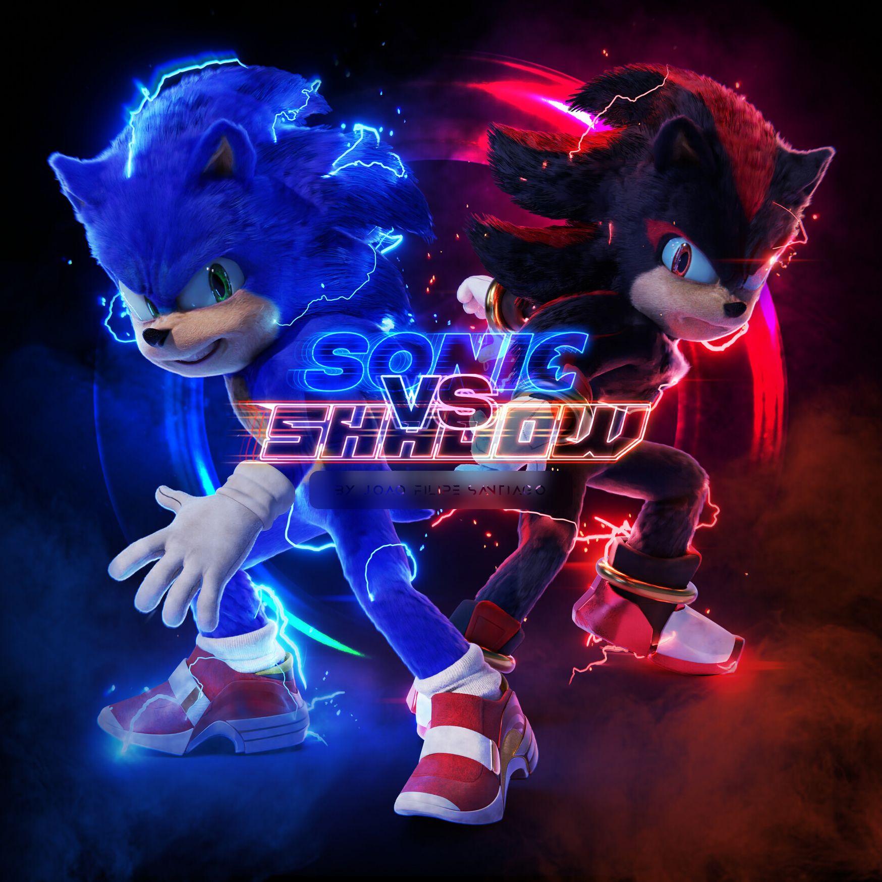 Sonic VS Shadow By Joao Filipe Santiago