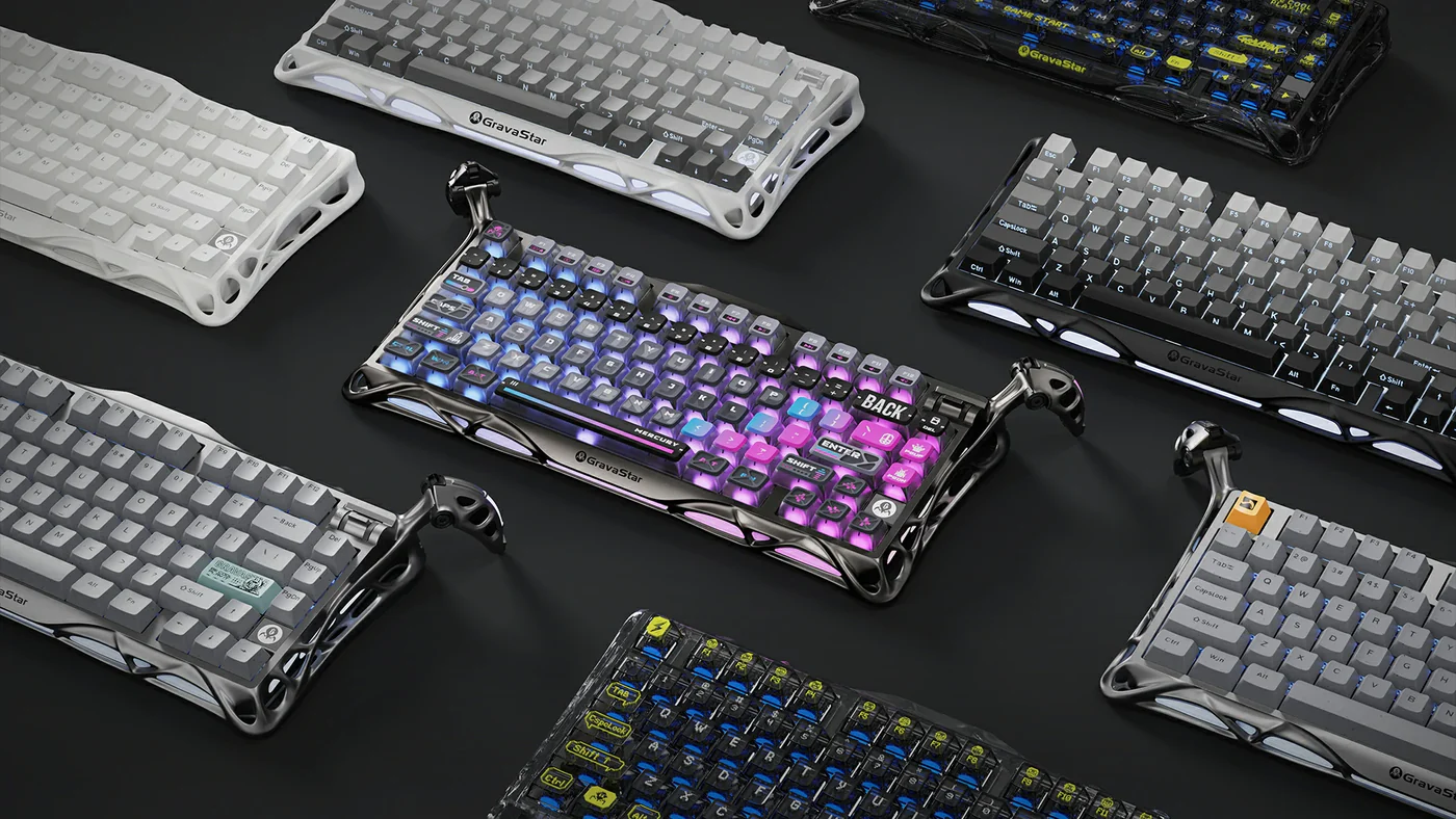 GRAVASTAR Cyborg Gaming Keyboard - Mechanical Gaming Keyboard