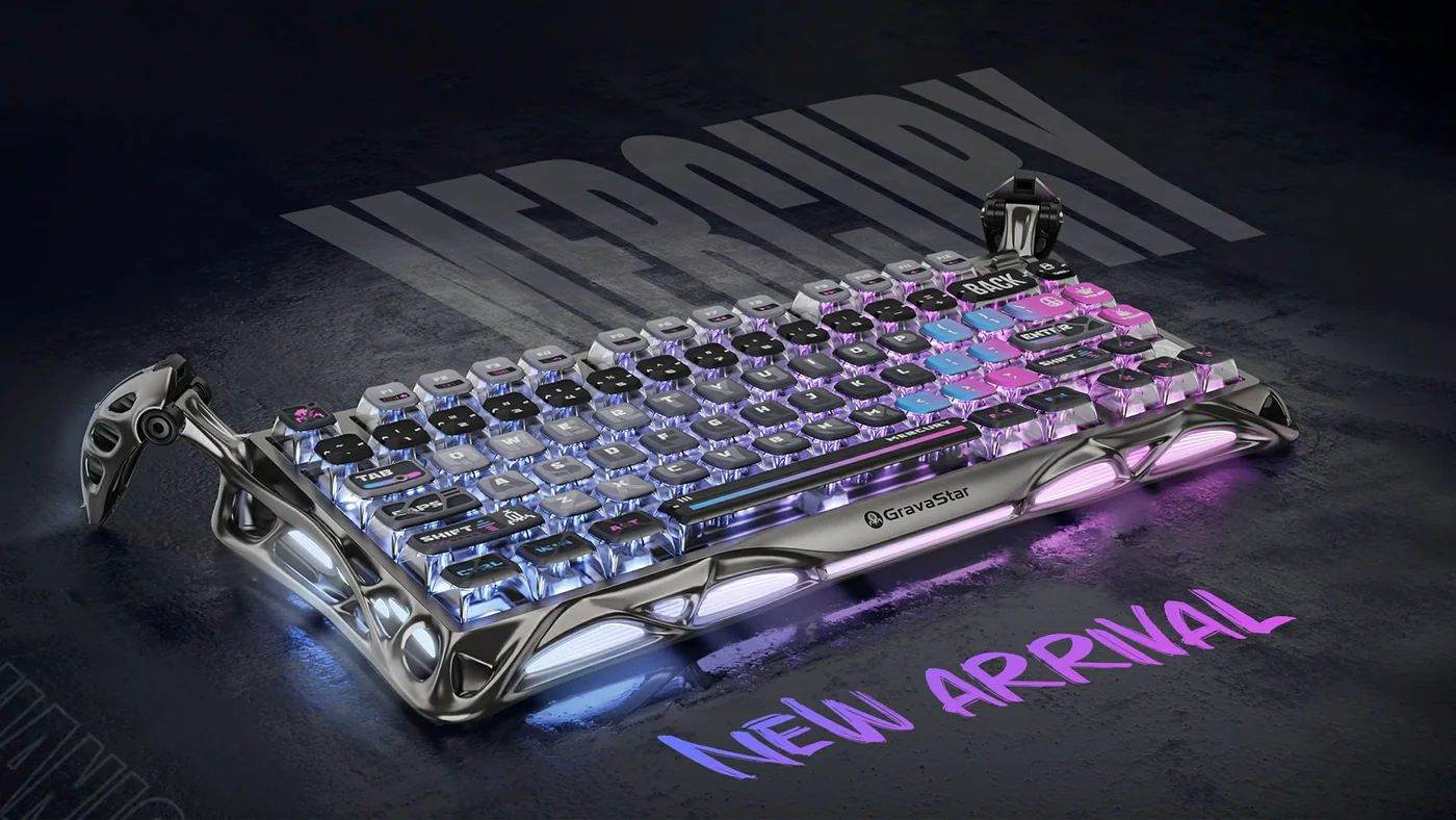 GRAVASTAR Cyborg Gaming Keyboard - Mechanical Gaming Keyboard