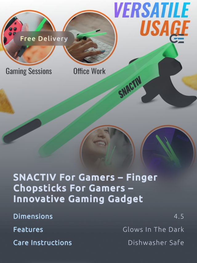 SNACTIV For Gamers – Finger Chopsticks for Gamers – Innovative Gaming Gadget