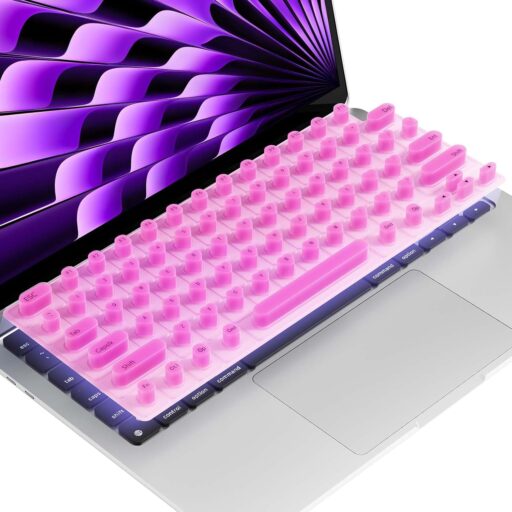 Keyboard Cover for Long Nails - Perfectly Compatible with MacBook Pro, MacBook Air - Raised Silicone Keyboard Cover