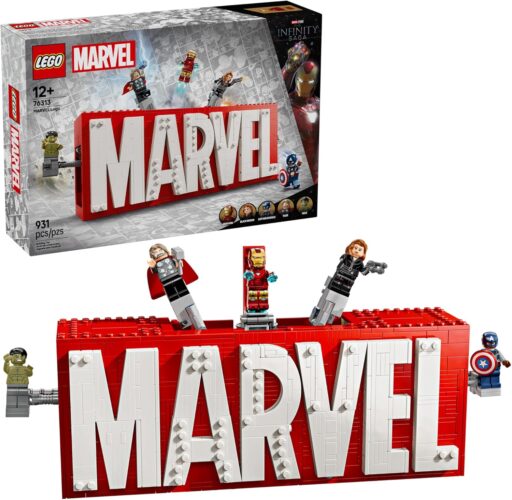 LEGO Marvel Minifigures - Marvel Logo and 5 Marvel Minifigures - Marvel Collectible Set